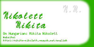 nikolett mikita business card